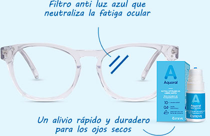 Gafas para pantallas con filtro anti luz azul que neutraliza la fatiga ocular